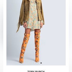 Tory Burch Lila OTK Boot in baked terracotta size 7.5.